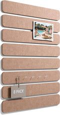 Fluxynara 13" x 2" Felt Wall Panels, Terracotta | 8-Pack Includes 50 Push Pins and Adhesive Tabs for Photos, Notes and Decor in Bedroom Doors, Home Office or Studios by FLUXYNARA