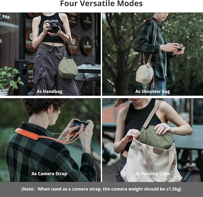 PGYTECH OneGo Drawstring Small Camera Bag Soft Cute Camera Pouch Handbag | Black Camera Sling Bag Compatible with Mirrorless Cameras/Nikon/Canon/Sony/Fuji/Pocket 4 Camera Case - Image 2