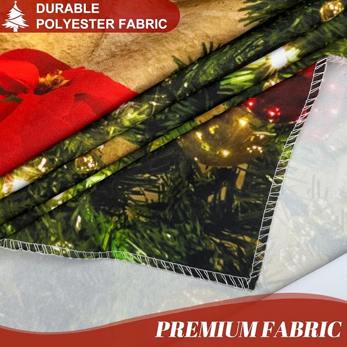 7x5ft Christmas Fireplace Theme Backdrop for Photography | PolyesFabric-Tree Sock Decorations,Xmas Party Supplies,Studio Decor Booth Props,Photo Background Pictures,Wrinkle Free - Image 5