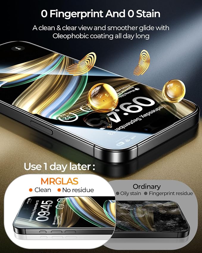 MRGLAS 4-Pack TOP 9H+ Glass for iPhone 16 Pro Privacy Screen Protector | [Auto Alignment Kit] [10X Military Protection, 100% Anti Spy] UNBREAK Tempered Glass 6.3 inch Longest Durable Case-Friendly - Image 8
