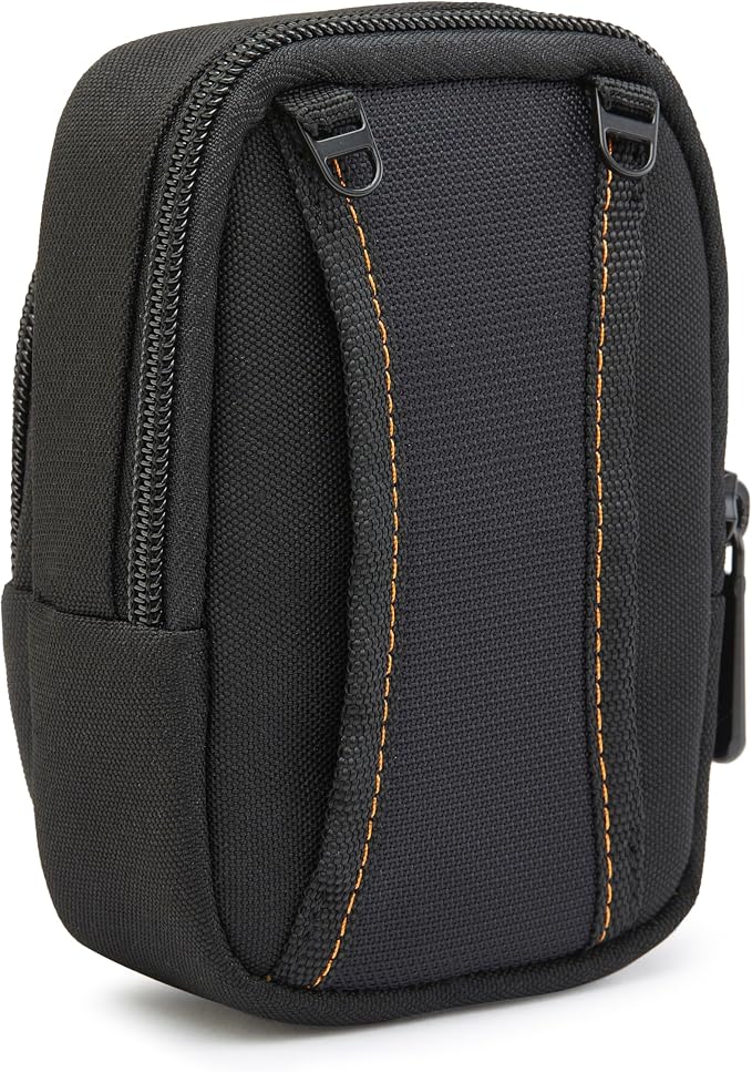 Amazon Basics Large Point and Shoot Padded Camera Case with Adjustable Shoulder Strap, Belt Loop, Interior Dimension 5.2 x 3.2 x 1 inches, Black - Image 4