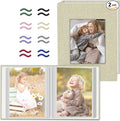 Popotop 2 Pack Photo Album 4x6 Pictures, Small Linen Slip-in Photo Albums Book for 80 Photos with 40 Pockets, Birthday Gifts for Women Mom Family Baby by Popotop