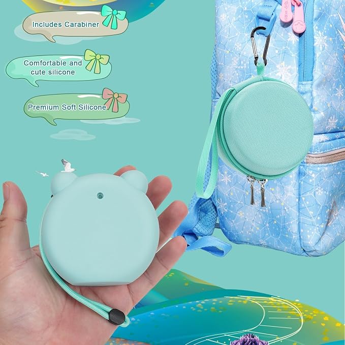 YouKnow Travel Case and Silicone Cover Compatible with Punirunes Interactive Toy Digital Pet, with Full Coverage PET Clear Film (Silicone and Carrying Case) (Teal) - Image 6