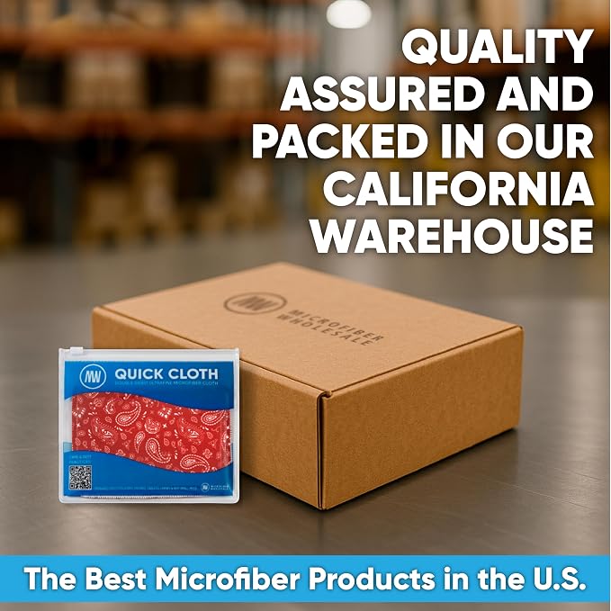 Microfiber Wholesale Quick Cloth Glasses Cleaning Cloth 8x8 Paisley Red | 1-Pack with Case | Double-Sided Lens Cleaner for Eyeglasses, Camera & Screens | Reusable Microfiber Glass Polishing Cloths - Image 7