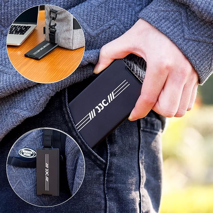 Aluminum Pop up Memory Card Case for 12 Micro SD TF MSD,4 SD,2 Nano SIM/NM Cards,Anti-Shock Anti Scratch,Comes with Carabiner, Flathead Tool,Micro SIM Adapter,Card Remove Tool and Mini Ruler (Black) - Image 7