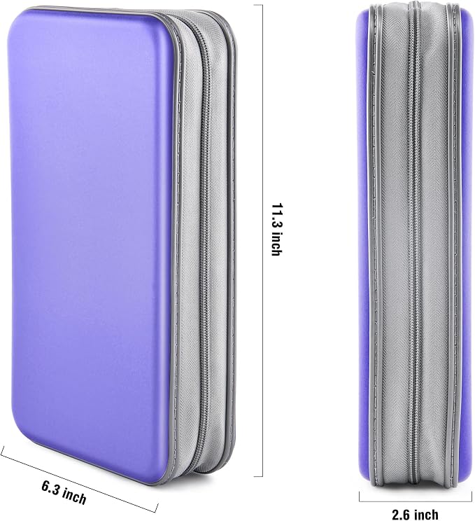 96‑Capacity Hard Plastic CD/DVD Binder for Car, Home & Travel | Zipper‑DVD Organizer, Scratch‑Resistant Sleeves Shield Discs From Dust & Damp; Stores Music, Video, Gaming & Blu‑ray Discs - Image 6