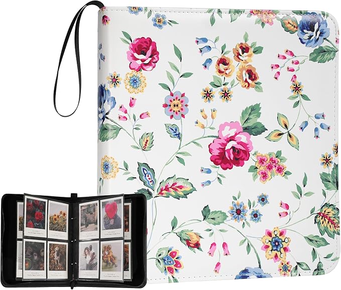 Large Polaroid Photo Album Binder, 240 Pockets. Abstract Rose | Fits Polaroid i-Type, 600, SX-70 and Instax Wide 3.5x4.25 films. Acid-free pages protect photos for long-term storage. by GoldbarleyDesign