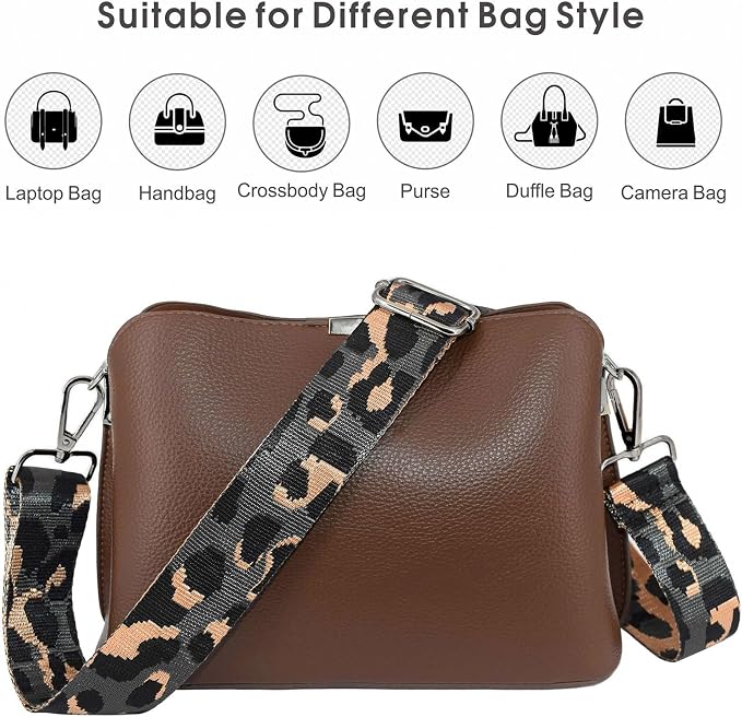 Replacement Purse Strap Shoulder Strap Adjustable Crossbody Strap for Women Crossbody Wide Shoulder Bag - Image 2