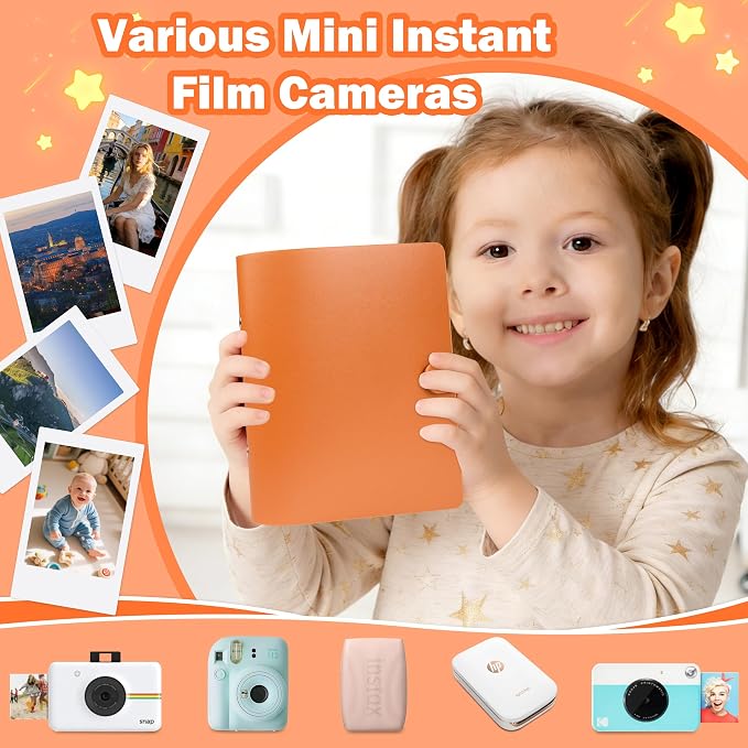 Ruibytree 320 Pockets Album for Instax Mini & Polaroid 2x3" Pictures, Brown | Gift-Ready Packaging, PU Leather Cover, Acid-Free Pages, Side-Loading Clear Pockets, Durable Binding, Easy Photo Viewing - Image 5
