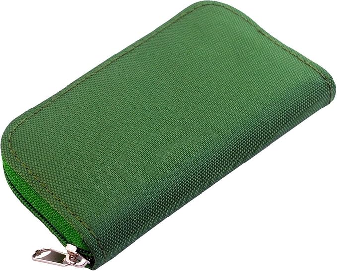 2PACK Memory Card Case - Carrying Case Suitable for Micro SD, Mini SD and 4X CF, Card Holder Bag Wallet for Media Storage Organization (Blue+Green) - Image 3