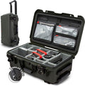 NANUK 935 Pro Photo Kit – Waterproof Travel Camera Hard Case with Padded Dividers and Wheels, 22” x 14” x 9” - Dustproof and Impact Resistant, Airline Carry-On Approved – Olive by NANUK