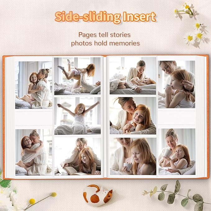 Artfeel Photo Album 4x6 with 1000 Pockets,Slip-in Picture Albums,Linen Cover Memory Book with Front Window,White Page Vertical Photo Book for Wedding,Family,Anniversare,Baby,Vacation - Image 5