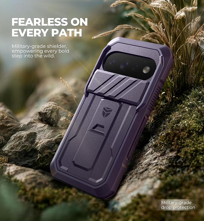 Dexnor for Google Pixel 11/11 Pro Case with Slide Camera Cover & 2 Front Frames & Built-in Screen Protector & Kickstand,Full-Body Shockproof Protective Cover Heavy-Duty Rugged Cases,Purple(2026) - Image 5