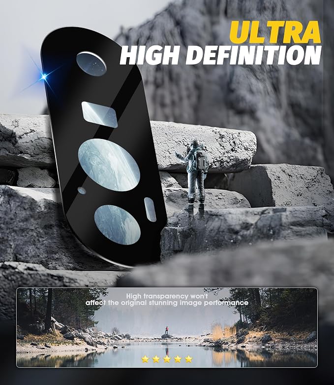 Orzero (5 Pack Camera Lens Protector Compatible for Google Pixel 11, Protector de Cámera Tempered Glass 9H Precise Camera Cutouts Anti-Scratch Does Not Affect Night Shots and Flash - Image 5