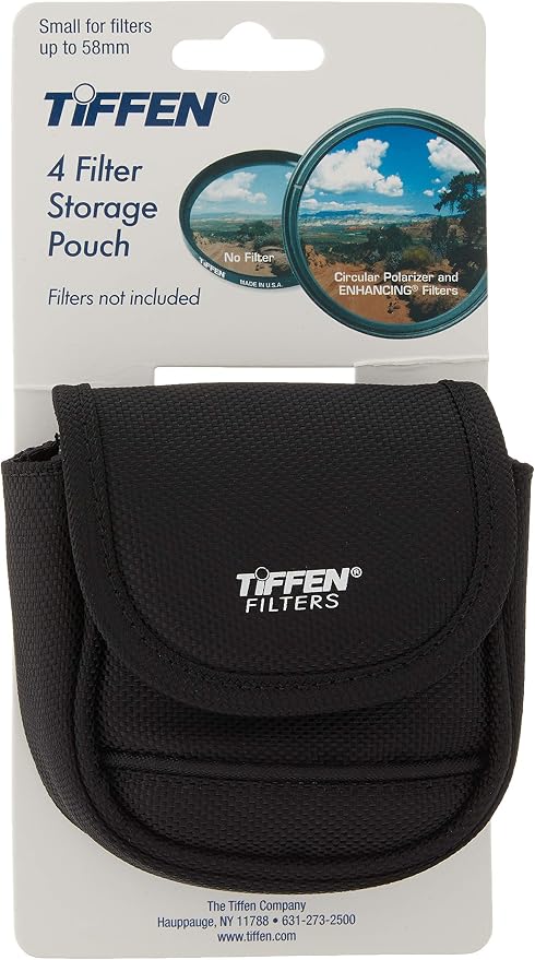 Tiffen 4BLTPCHSMK Small Belt Style Filter Pouch for Filters Up to 58mm,Black - Image 5