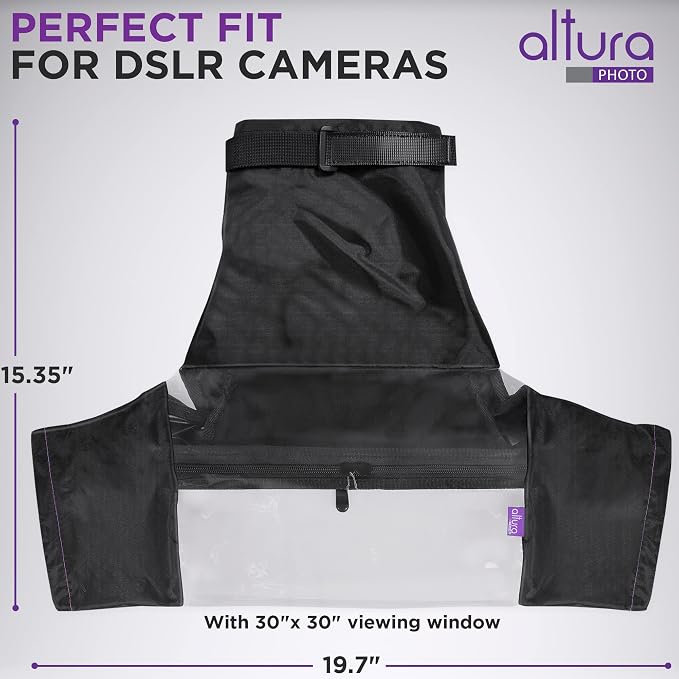 Altura Photo Camera Rain Cover, Waterproof Lens Jacket for Canon Sony Nikon | Professional Grade DSLR Weather Gear with Hand Sleeves for R6 Mark II & More - Image 3