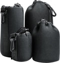 4 Pcs Camera Lens Bags Pouch,Camera Lens Holder,4 Sizes Protective Camera Lens Pouch Set With Drawstring Design(Small, Medium, Large, X Large) by Unknown