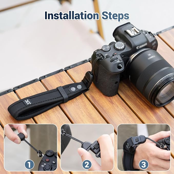 JJC Camera Hand Wrist Strap for Sony ZV-1 ZV-1F ZV-E1 RX100 VII, Ricoh GRIV | Soft Strap for Sony ZV1 ZV1F ZVE1 Ricoh GR IV GR III GR4 GR3 Canon PowerShot V1 SX740 HS & More Mirrorless Digital Cameras - Image 7