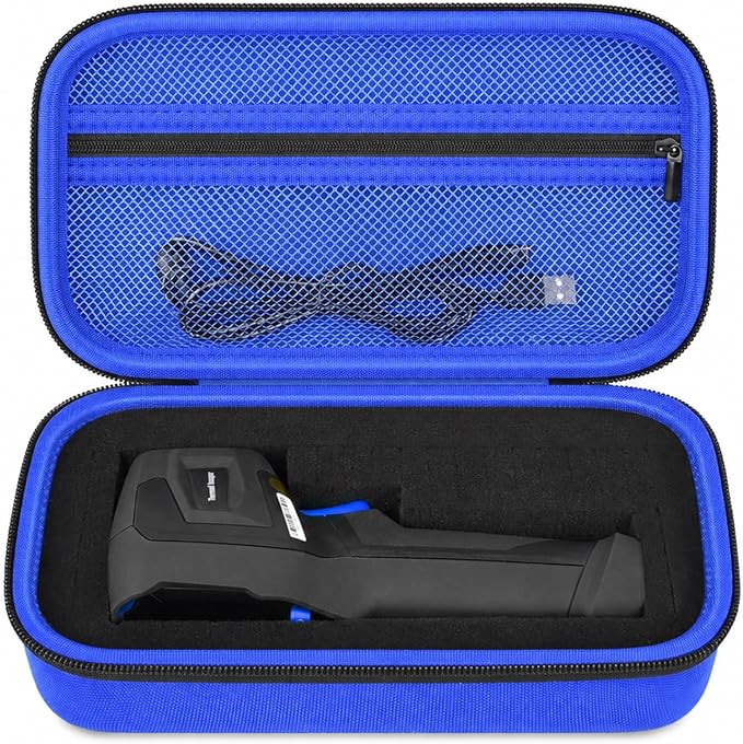 Boobowl Hard Thermal Camera Case for TOPDON TC004, for HSFTOOLS HF96, H128 | Infrared Camera Box, Removable Foam and Storage Pocket for USB Cables and Calibration Cards, Technicians, Case Only - Blue by BOOBOWL