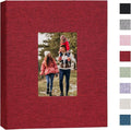 Photo Album 8x10 Linen Picture Book 26-Page Album Holds 52 Photos Art Presentation Folder for Picture or Certificates Storage Red by CHERRICH