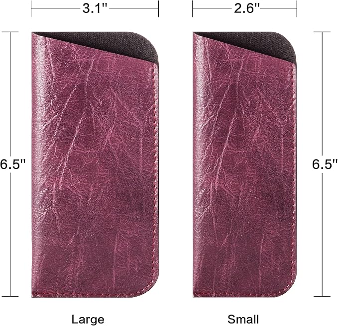 TRIUMPH VISION 3 Pack Reading Glasses Pouch Soft Case Eyeglass Sleeve Slim | Alternative to Bulky Case in bag, Lightweight Lined Padded Protect Optical lens Slip in, Cute Pattern Portable for Daily Use - Image 2