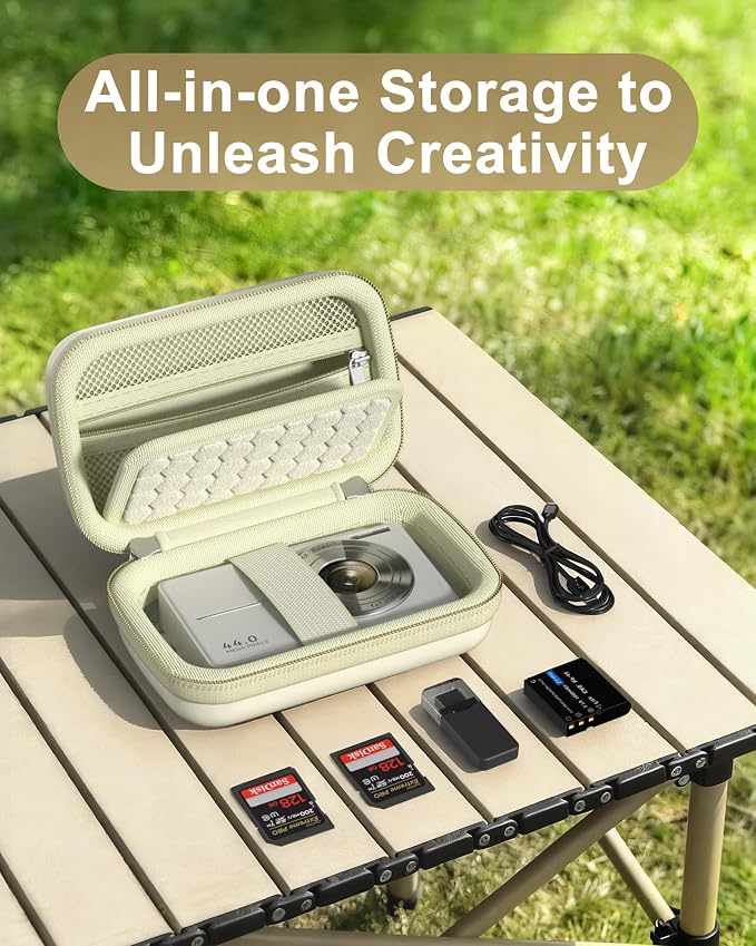 ProCase Digital Camera Case for KODAK Pixpro, Compact Travel Bag -Cream | Vlogging Camera for CAMKORY/Lecran/Lecnippy/Froitx/aycy/FJFJOPK/KODAK PIXPRO FZ55/FZ45 4K, Mesh Pocket for Batteries, SD Card - Image 5