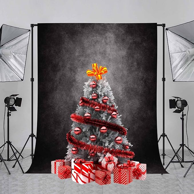 8x10ft Black Backdrop for Photoshoot Headshot Backdrop Gray Portraits Photography Backdrops Soft Fabric Abstract Picture Curtains Photo Backdrop - Image 6