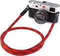 Camera Strap Vintage 100cm Nylon Climbing Rope Camera Neck Shoulder Strap for Micro Single and DSLR Camera.(Red/Black) by Eorefo