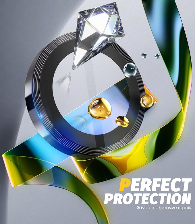 Orzero (2 Sets Camera Lens Protector for Samsung Galaxy Z Fold 8, [EZ Install] [Case-Friendly] 9H Tempered Glass CD Pattern Lens Cover, Military-Grade Shockproof, HD Clarity Anti-Glare - Gray - Image 4