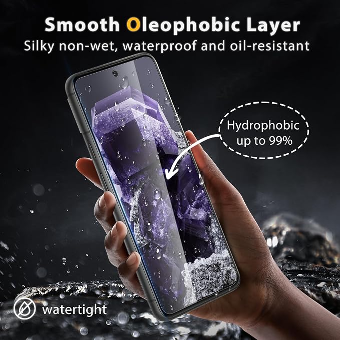 3 Pack Tempered Glass Screen Protector for Google Pixel 8, Case Friendly | HD Clear, Fingerprint Compatible, Responsive Touch, Scratch Resistant, Smooth Glass Feel, Precise Edge Fit, Easy Installation - Image 4