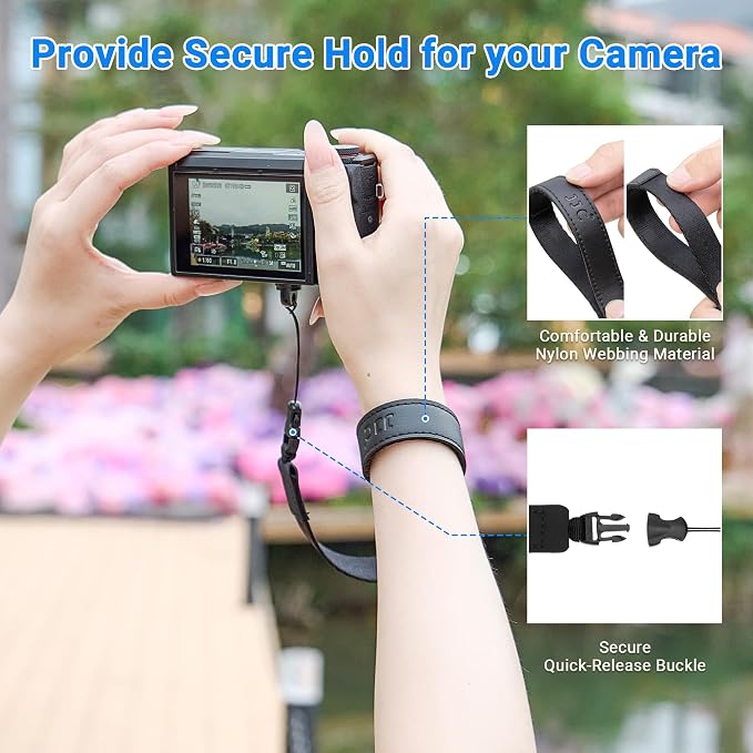 Mini EVO Strap, Adjustable Nylon Camera Hand Wrist Strap Lanyard with 1/4"20 & Quick Release for Ricoh GR IV III IIIx II GRIV GRIII GR4 GR3X for Sony RX100 VII ZV-1 ZV-1F ZV1F G7X Mark III II SX740 HS - Image 4