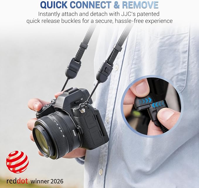 JJC 2Pack Universal Camera Strap Quick Release Buckle, Durable & Scratch-proof Neck Strap Quick Release Loop Connector for Canon Nikon Sony Fujifilm Olympus DSLR Mirrorless Camera - Image 6