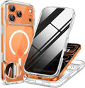 miracase for iPhone 17 Pro Privacy Series Case, Magsafe, Clear | Built-in Privacy Screen Protector | 360° Full Protection | Colored Bezel & Clear Back | Shock-Absorbent | 6,3 Inch by Miracase