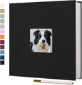 Vienrose Large Photo Album Self Adhesive for 4x6 8x10 10x12 Pictures Magnetic Scrapbook Album DIY 13" X 12.6" 60 Blank Pages with A Metallic Pen | Linen Cover, Scrapbook, Fits 4X6 8X10 10X12 Pictures, Metallic Pen, Diy by Vienrose