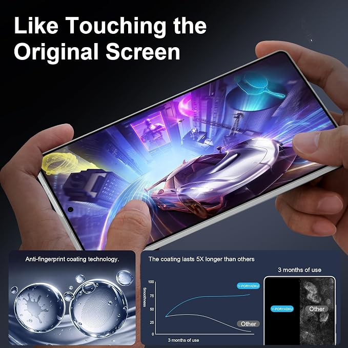 WILLONE 3 Pack for Galaxy S25 Ultra Screen Protector | 9H Tempered Glass 12FT Drop Protection, Fingerprint Unlock, HD Clear, Phone Case Fit - Image 7