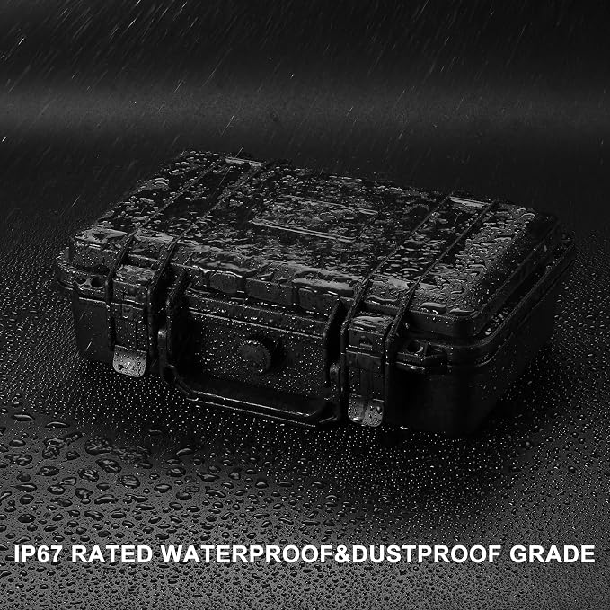 Mayouko Portable Tool Box with Shock- Proof Sponge, Water Proof Grade IP67, Waterproof Hard Case with Foam Insert, Shockproof Carrying Case, Explosion Proof Box, 11.6"L×8.3"W×3.9"H - Image 8