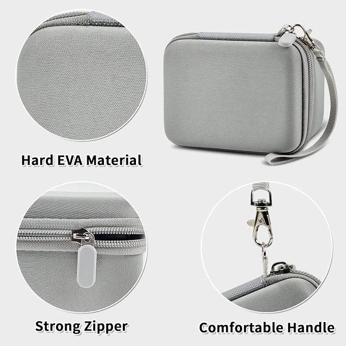 Comecase Vlogging Camera Case for Duluvulu/for VJIANGER 4K Digital Cameras | Mesh Pocket for Charging Cables and Batteries, Travel Storage for Vloggers, Parties and Camping (Grey) - Case Only - Image 3
