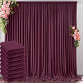 40 ft x 10 ft Wrinkle Free Maroon Backdrop Curtain for Parties, Polyester Burgundy Photo Backdrop Drapes 8 Panels 5x10ft for Baby Shower Wedding Birthday Party Engagement Ceremony Decoration by Outpain