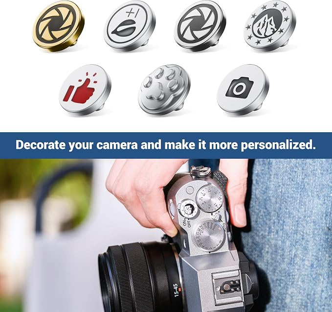 JJC Soft Shutter Release Button Fujifilm X100VI XT50 XM5, Camera Pattern | for Fuji Fujifilm X-M5 X-T5 X-T50 X-T30 III II X-PRO3 X100 VI V X-E5 X-E4 X Half Leica Q3 M10 Sony RX10 RX10 III Nikon Zf Df - Image 5