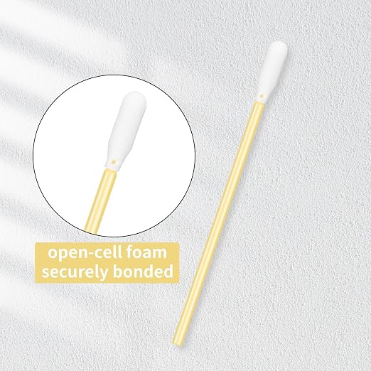 Chinco 200 Pieces Foam Swab Sponge Swab Foam Tips Sponge Stick for Inkjet Printer Print Head Camera Optical Lens Optical Equipment(Yellow,3.66 Inch) (Pack of 2) - Image 4