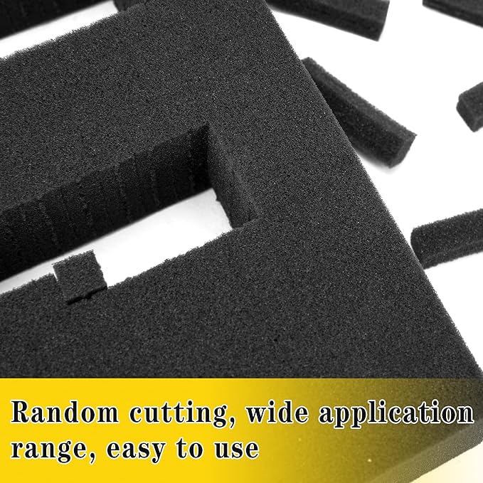 4 Pcs Pick Apart Foam Insert, 2 Size Pre Cube Sheet Foams with Bottom Use | 16 Inch Length Tool Box Foam, Elastic Packing Foams for Board Game Box Cases Storage Drawer - Image 6
