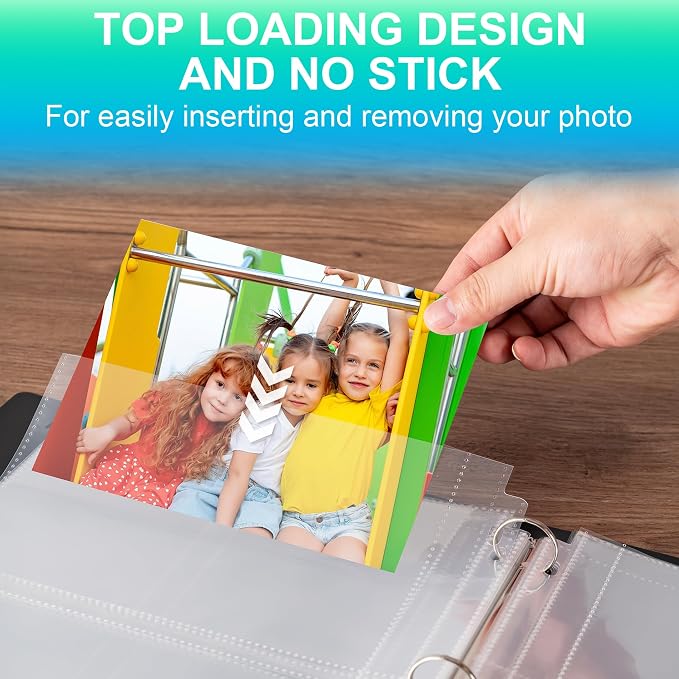 100 Pack 3.5 x 5 Photo Sleeves for 3 Ring Binder(400 Pictures) | Seed Storage Organizer Sleeves,Clear Sleeves for Seed Packet Storage, Seed Keeper, Seed Organizer Binder - Image 4