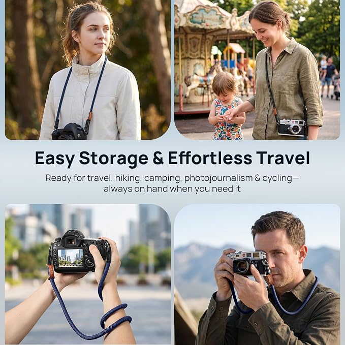 MoKo Camera Strap, 100cm Neck & Shoulder Rope Camera Straps for Photographers, for Canon Sony Nikon Fuji DSLR - Image 7