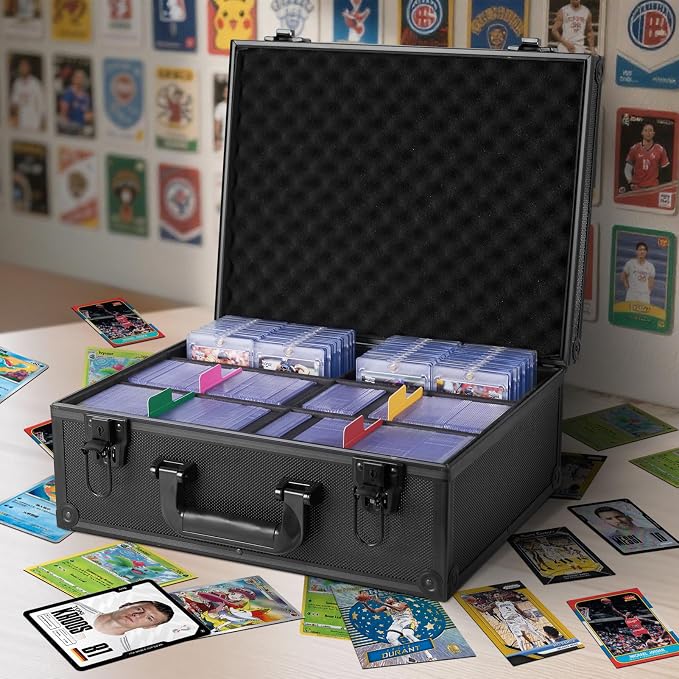 Trading Card Storage Box for 3" x 4" Top Loaders 610+, Sports Cards Case | Baseball Card Storage with 18 Color Separators & 6 Foam Dividers, Card Box Fits Toploaders, Hard Sleeves, Magnetic Holder - Image 8