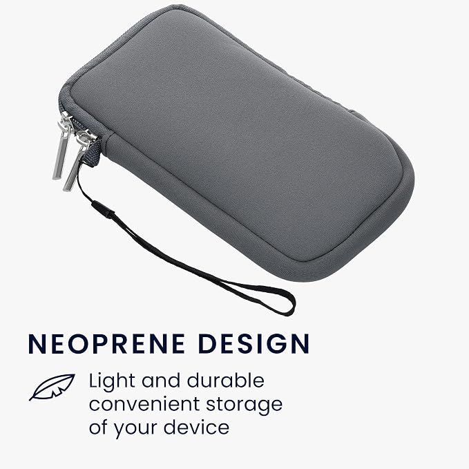 kwmobile Universal Phone Pouch Size XL - 6.7/6.8" - Neoprene Smartphone Pouch with Zip - Water-Repellent Mobile Phone Case - Sleeve in Stone Dust - Image 3