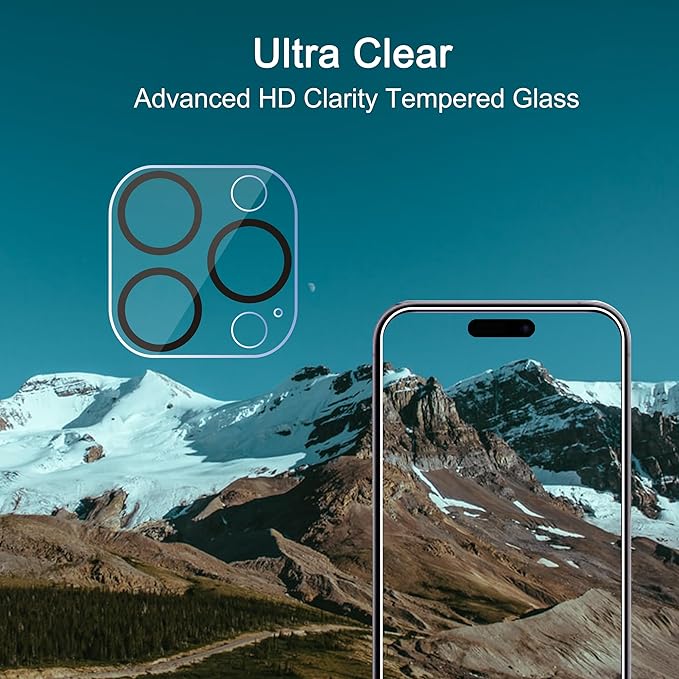 Ailun 3 Pack Camera Lens Protector for iPhone 15 Pro & iPhone 15 Pro Max | Tempered Glass, Ultra HD, Anti-Scratch, Does not Affect Night Shots - Image 4