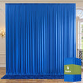 20ft x 10ft Royal Blue Backdrop Curtains for Parties, 4 Panels 5x10ft Wrinkle Free Silky Polyester Photo Backdrop Drapes Background for Birthday Graduation Photography Party Decorations by ENJOYYOURPARTY