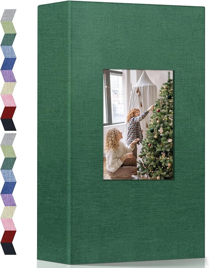 popotop Photo Album 4x6-300 Photos Linen Cover Photo Books with 300 Horizontal Pockets,Slip-in Picture Albums for Family Wedding Anniversary Baby Vacation Pictures by Popotop
