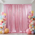 SquarePie 6x8ft Fuchsia Pink Sequin Backdrop, High Density Non-Transparent Glitter Curtain for Photography, Birthday, Wedding Party Decorations, Thick Solid Background with 4" Rod Pocket, 1 Panel by SquarePie