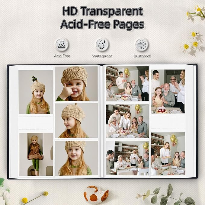 popotop Photo Album 4x6-600 Photos Photo Books with 600 Horizontal and Vertical Pockets,Linen Cover Albums for Family Wedding Anniversary Baby Vacation Pictures - Image 3